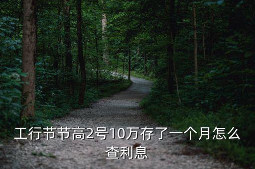 工行节节高2号10万存了一个月怎么查利息