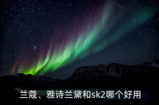  兰蔻、雅诗兰黛和sk2哪个好用