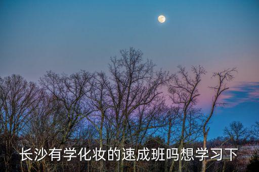 长沙有学化妆的速成班吗想学习下
