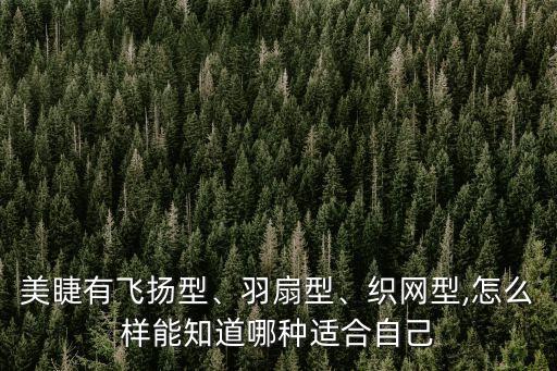 美睫有飞扬型、羽扇型、织网型,怎么样能知道哪种适合自己
