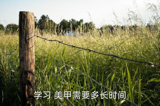 学习 美甲需要多长时间