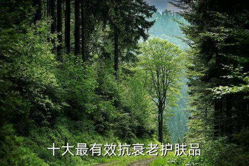 十大最有效抗衰老护肤品