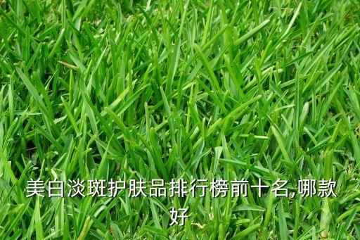  美白淡斑护肤品排行榜前十名,哪款好