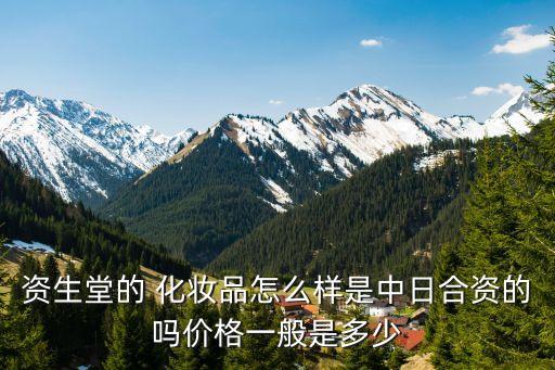 资生堂的 化妆品怎么样是中日合资的吗价格一般是多少