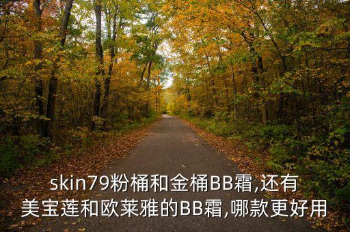 skin79粉桶和金桶BB霜,还有美宝莲和欧莱雅的BB霜,哪款更好用