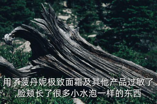 用了菠丹妮极致面霜及其他产品过敏了,脸颊长了很多小水泡一样的东西