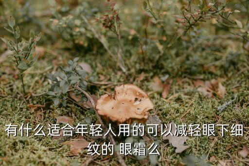 有什么适合年轻人用的可以减轻眼下细纹的 眼霜么