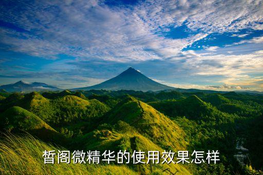 皙阁微精华的使用效果怎样