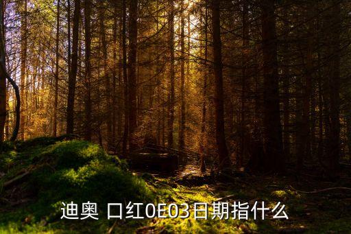 迪奥 口红0E03日期指什么
