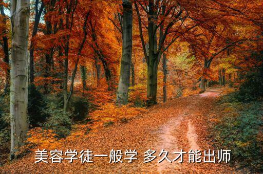  美容学徒一般学 多久才能出师