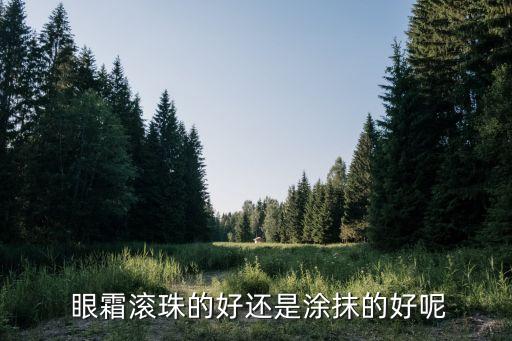  眼霜滚珠的好还是涂抹的好呢