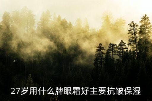 27岁用什么牌眼霜好主要抗皱保湿