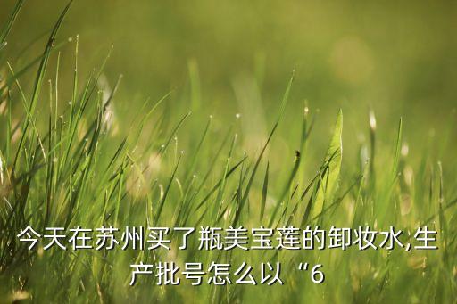 今天在苏州买了瓶美宝莲的卸妆水,生产批号怎么以“6