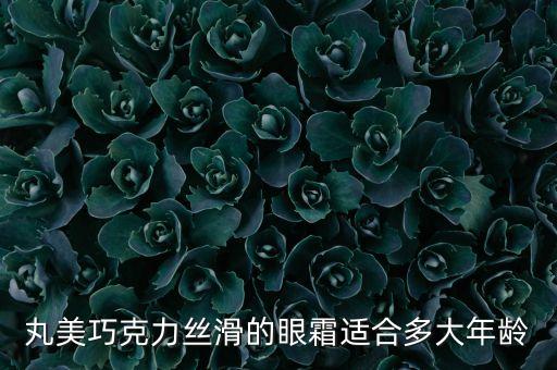 丸美巧克力丝滑的眼霜适合多大年龄