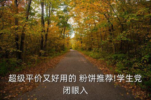 超级平价又好用的 粉饼推荐!学生党闭眼入
