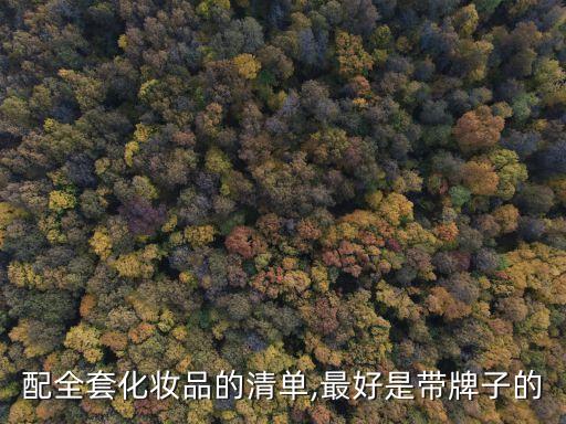 配全套化妆品的清单,最好是带牌子的