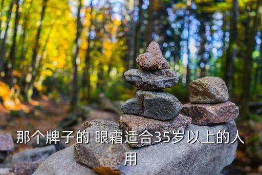 那个牌子的 眼霜适合35岁以上的人用