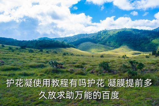 护花凝使用教程有吗护花 凝膜提前多久放求助万能的百度