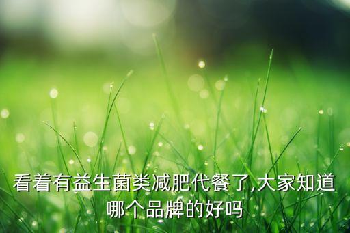 看着有益生菌类减肥代餐了,大家知道哪个品牌的好吗
