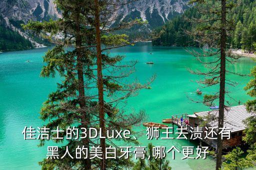 佳洁士的3DLuxe、狮王去渍还有黑人的美白牙膏,哪个更好