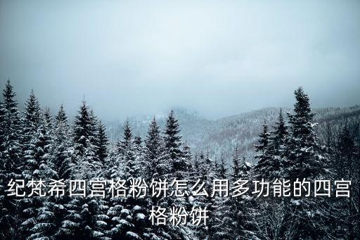 纪梵希四宫格粉饼怎么用多功能的四宫格粉饼