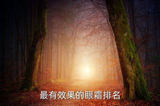 最有效果的眼霜排名