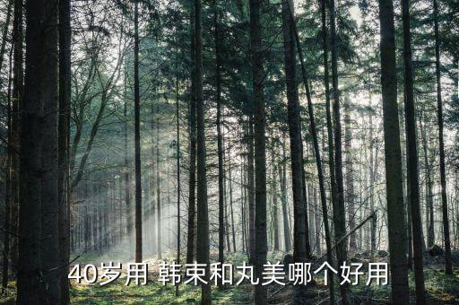 40岁用 韩束和丸美哪个好用