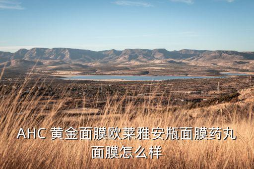 ahc的黄金产品怎么样