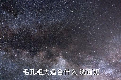  毛孔粗大适合什么 洗面奶