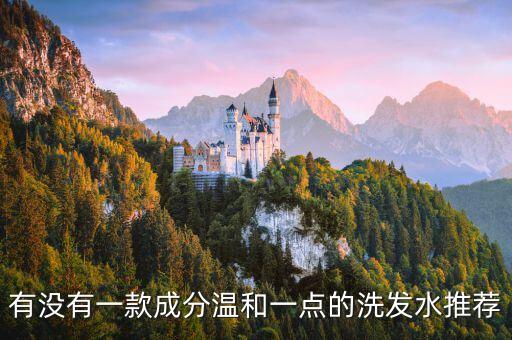 有没有一款成分温和一点的洗发水推荐