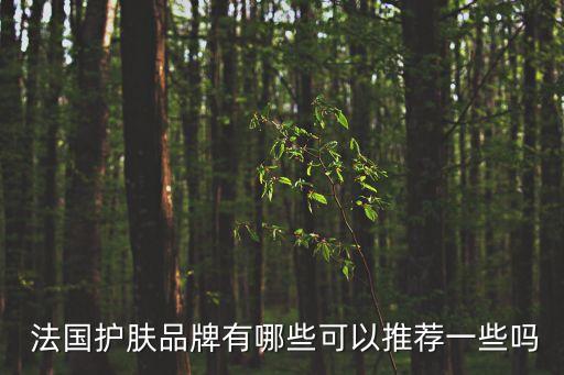  法国护肤品牌有哪些可以推荐一些吗