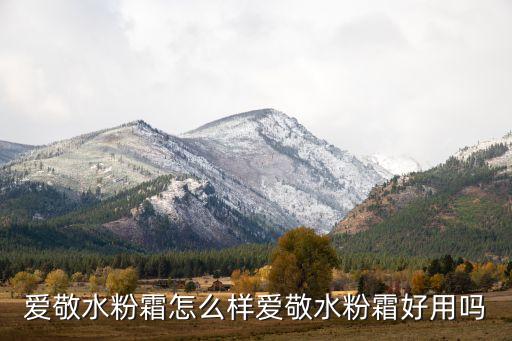 爱敬水粉霜怎么样爱敬水粉霜好用吗