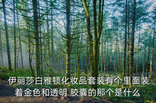  伊丽莎白雅顿化妆品套装有个里面装着金色和透明 胶囊的那个是什么