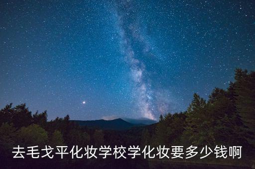 去毛戈平化妆学校学化妆要多少钱啊