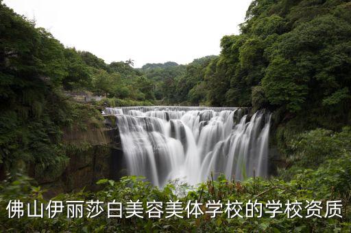 佛山伊丽莎白美容美体学校的学校资质