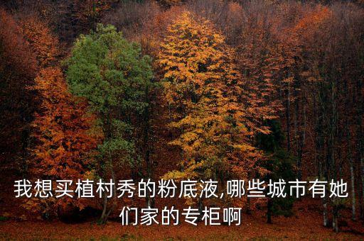 我想买植村秀的粉底液,哪些城市有她们家的专柜啊