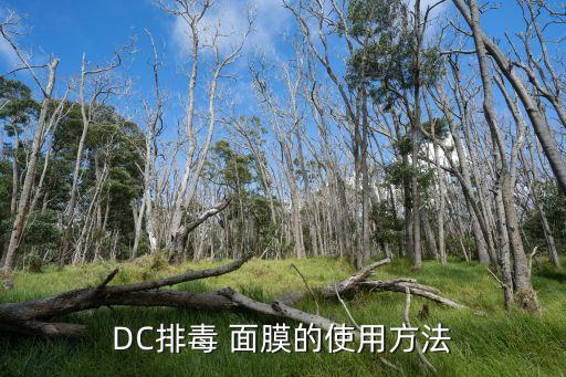 DC排毒 面膜的使用方法