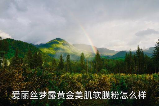 爱丽丝梦露黄金美肌软膜粉怎么样