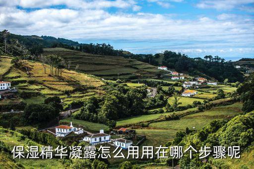 保湿精华凝露怎么用用在哪个步骤呢